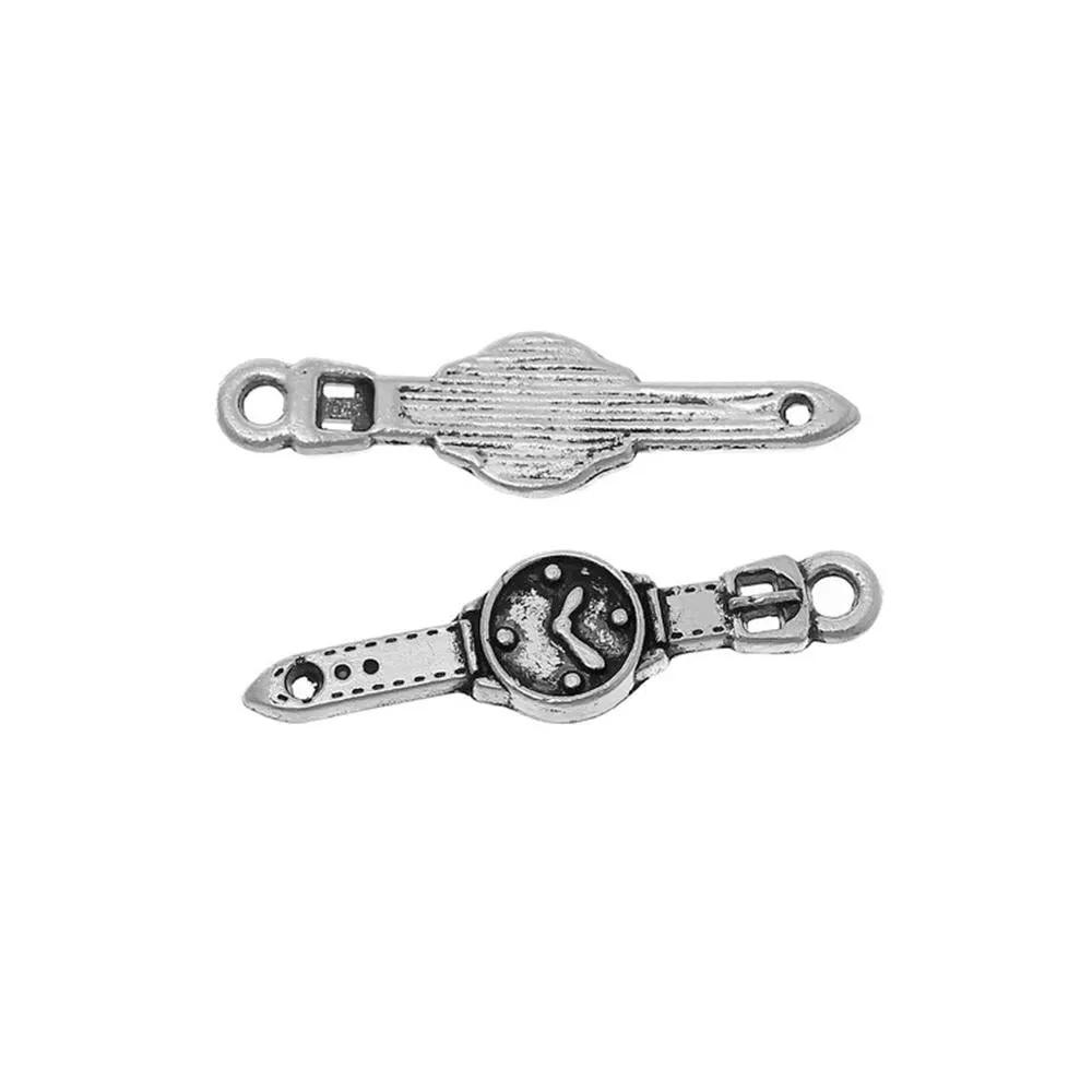 10 Pcs Tibetan Silver WRISTWATCH 24mm x 7mm Charms Pendants, Lead & Nickel Free Metal Charms Pendants Beads