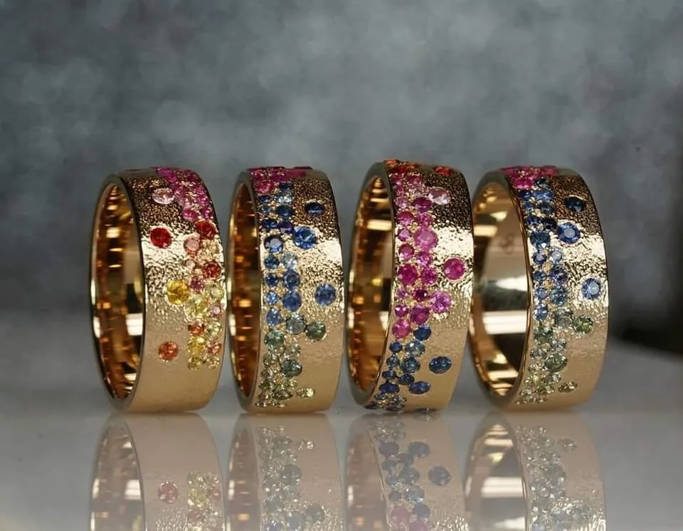 14k Ombre Band