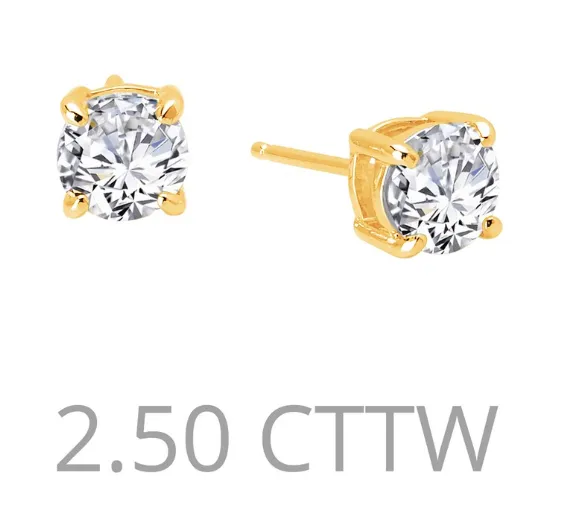 2.5 cttw Simulated Diamond Post Earrings