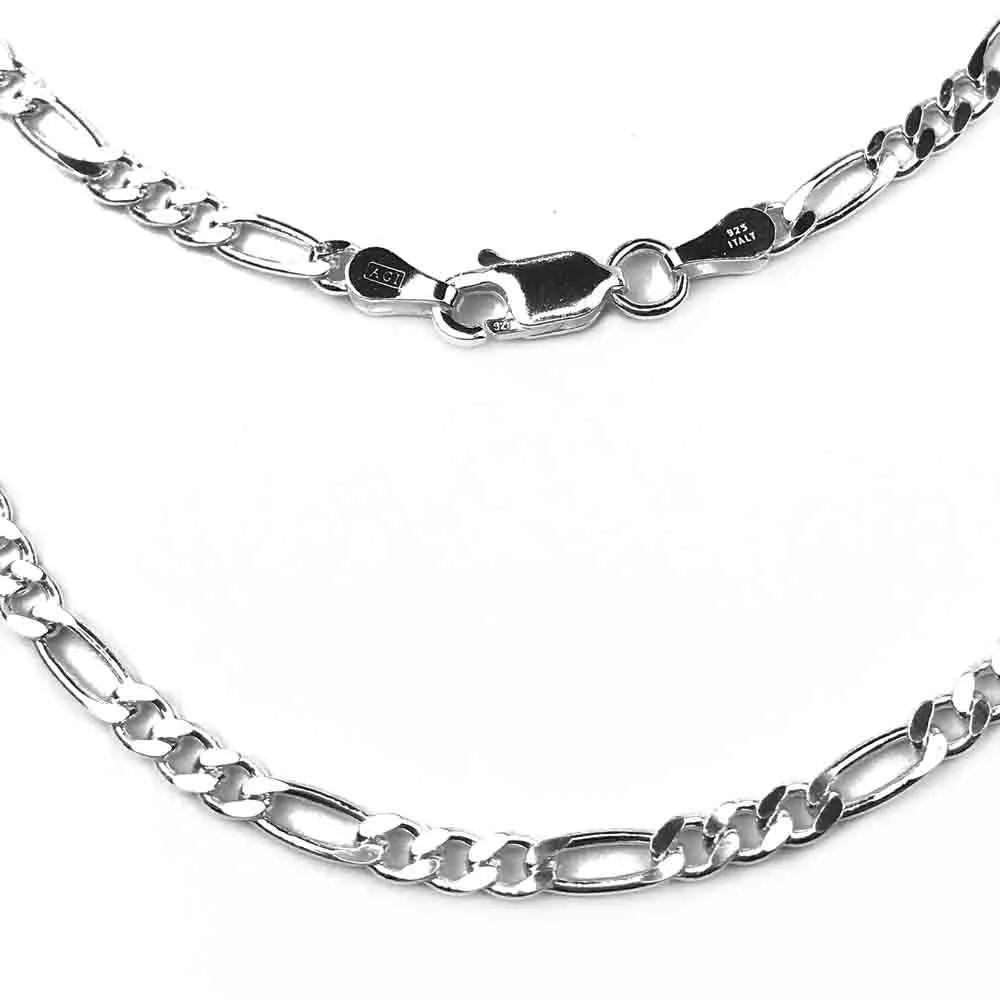 3.0 mm Sterling Silver Figaro Chain | #C5530