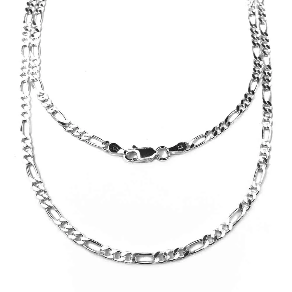 3.0 mm Sterling Silver Figaro Chain | #C5530