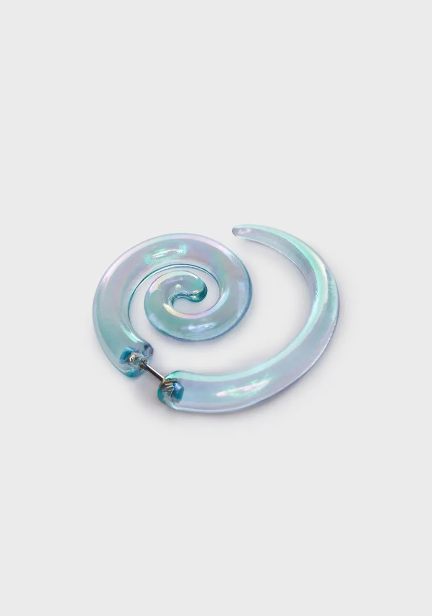 Artistic Command Spiral Faux Plug Earrings
