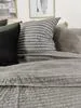 Bed Coverlet Stonewash Velvet Charcoal Colour   2 Pillow Cases
