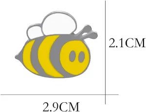 Bee Enamel Brooch Cartoon Animal Brooches Badge Funny Enamel Lapel Pin Clothes Bag Backpacks Lapel Badge Pin