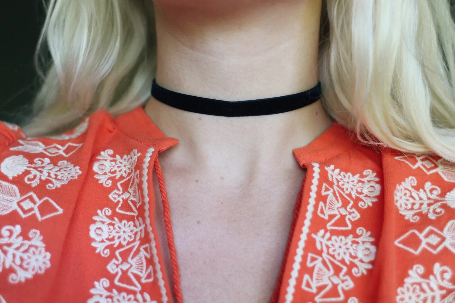 Black Velvet Choker. Grunge, hippie, bohemian choker necklace, 90s choker