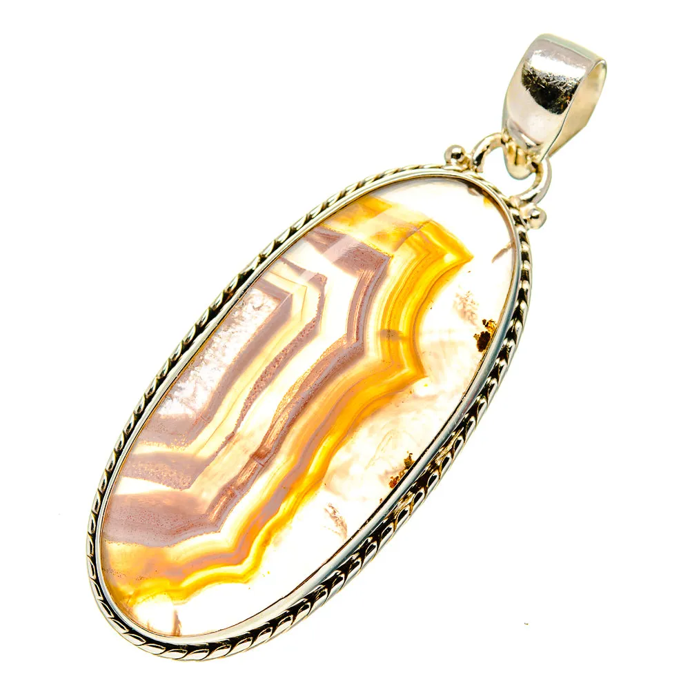 Botswana Agate Pendants 2" (925 Sterling Silver) PD745525