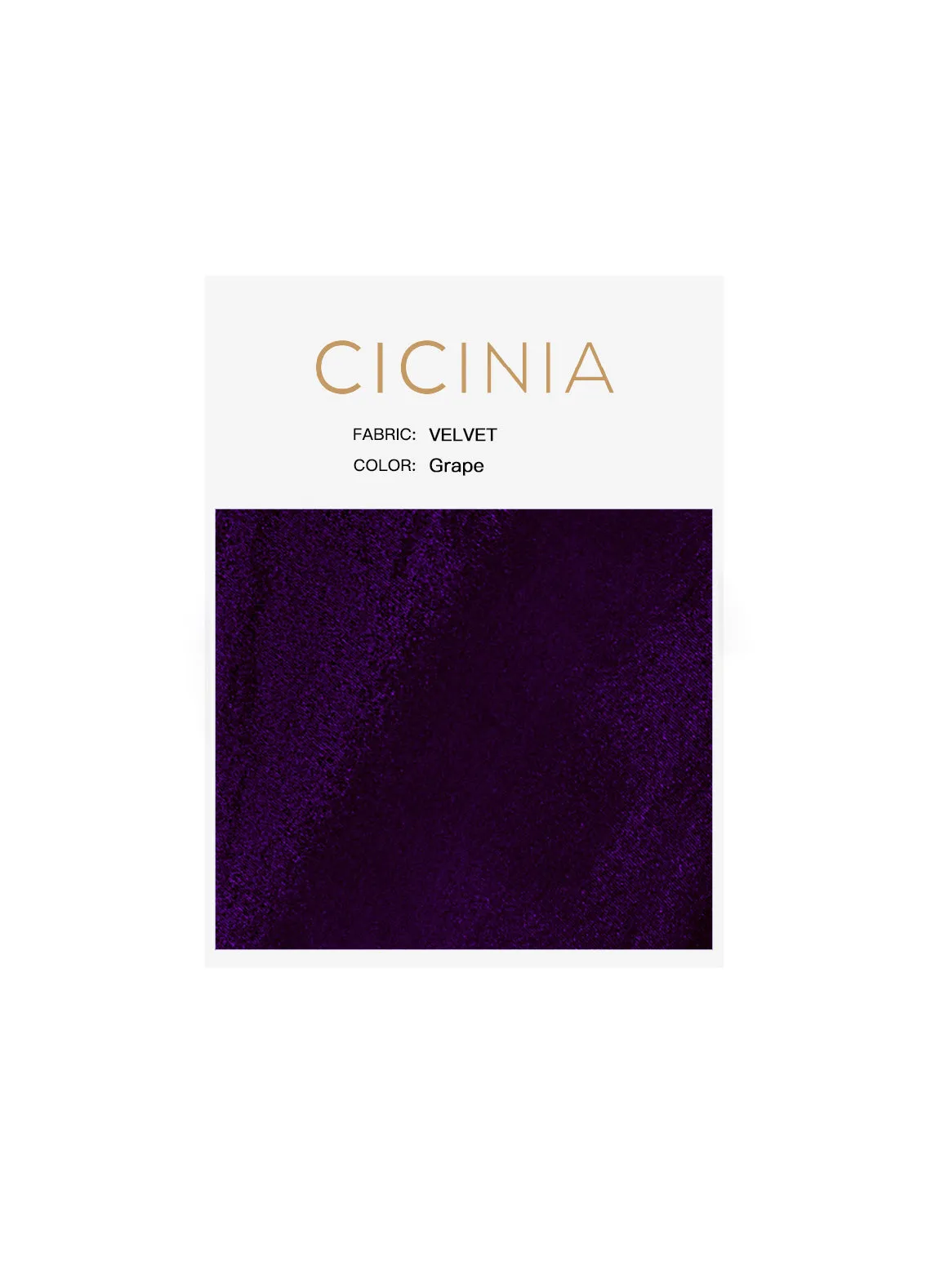 Cicinia Velvet Swatches