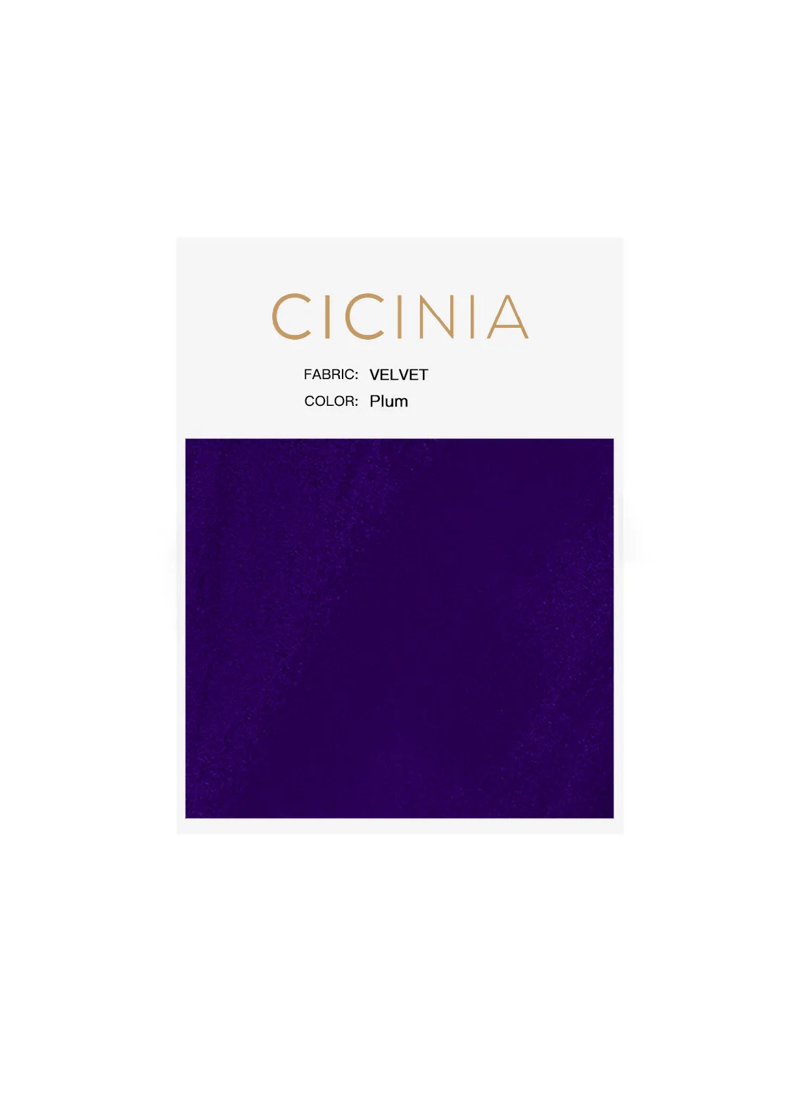 Cicinia Velvet Swatches