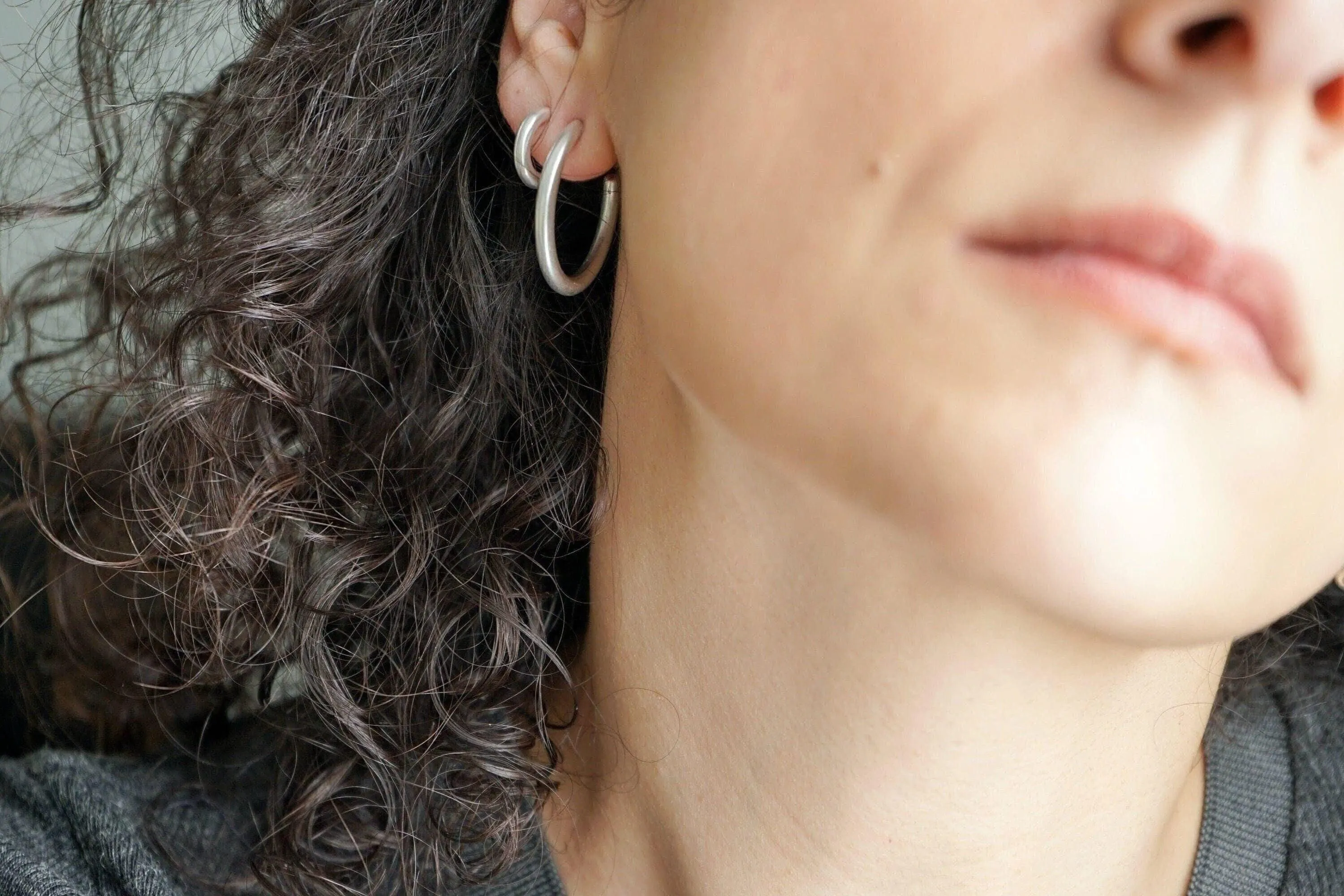 Classic Silver Open Hoop Earrings