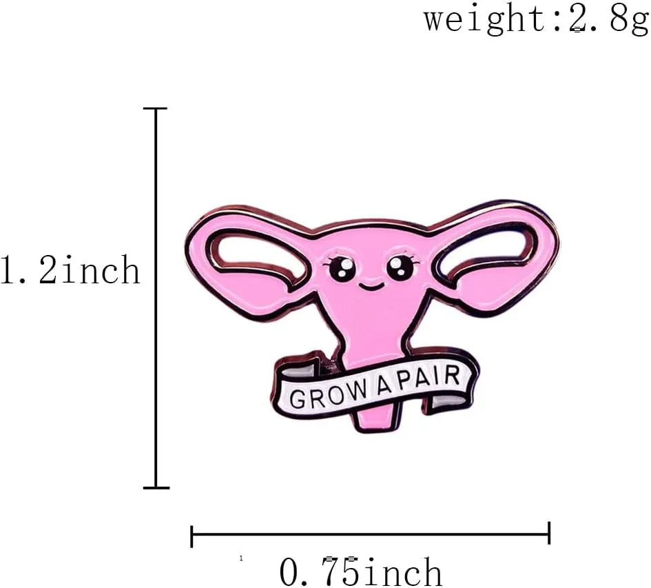 Enamel Pins for WomenUterus Feminist Awareness Gift Feminist Women Pin Lapel Pin for Women Men Badge Enamel Pins for Backpacks Jacket Hat