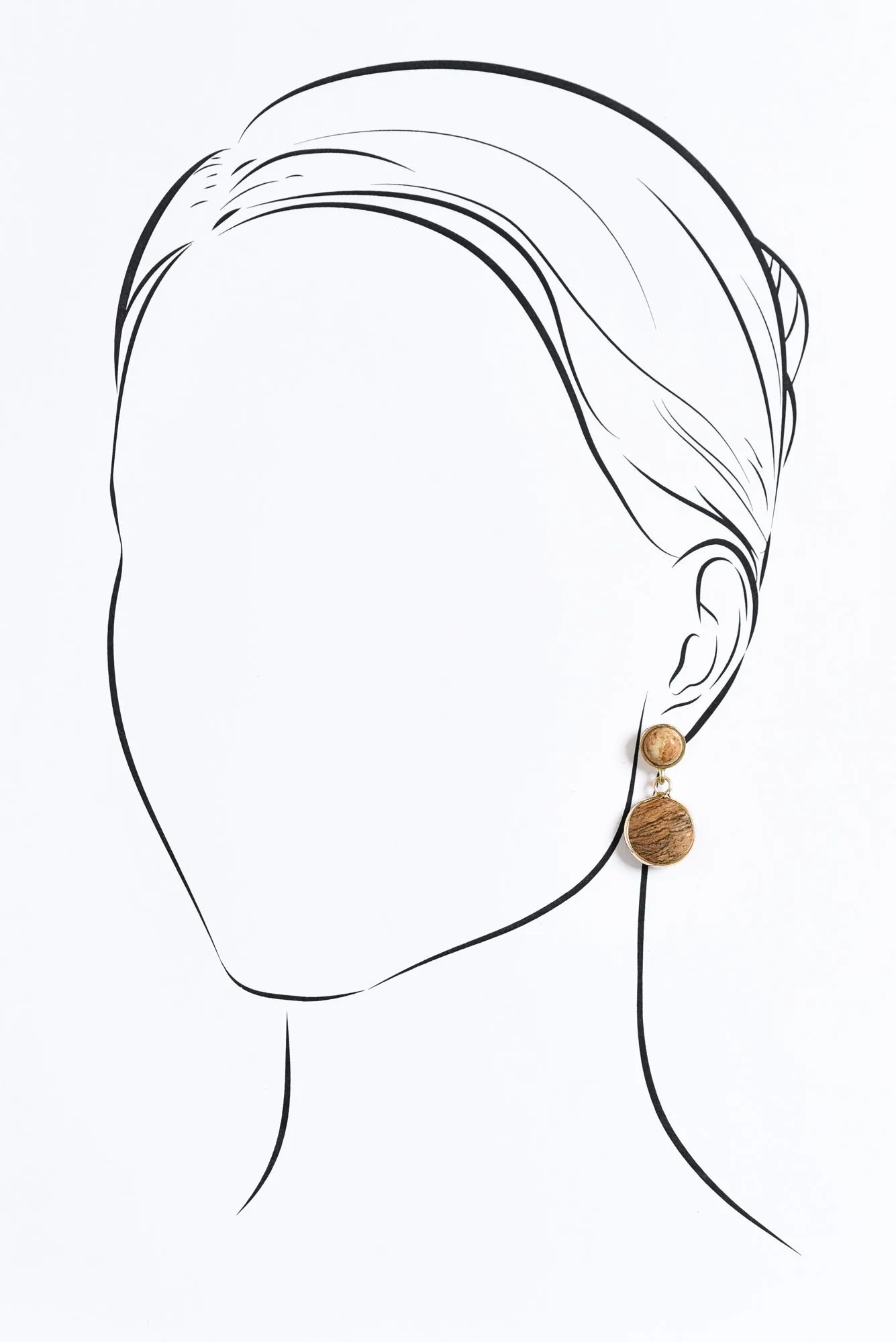 Enoch Mocha Swirl Drop Earrings
