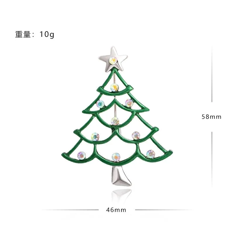 Ethnic Style Christmas Tree Letter Wreath Imitation Pearl Alloy Rhinestone Enamel Unisex Brooches