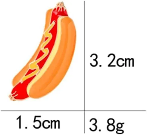 Hot Dog Cartoon Enamel Pins Brooch Creative Brooch Lapel Pin Badge Cute Metal Brooch Pins Accessories Decoration for Girls Boys Women Clothes Backpacks Decor