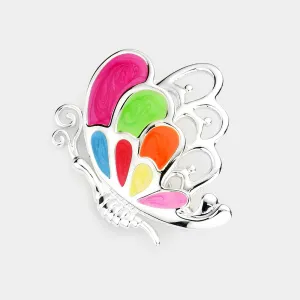 iLLASPARKZ Enamel Metal Butterfly Pin Brooch