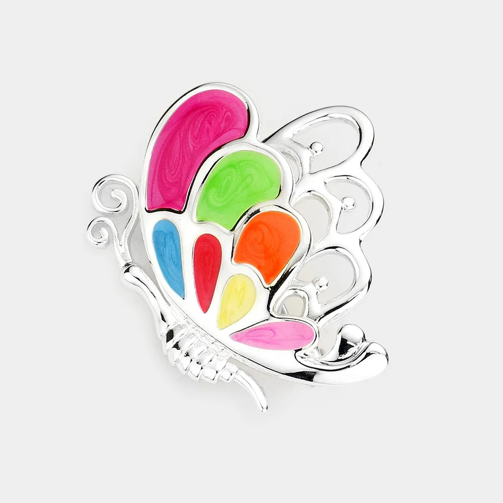 iLLASPARKZ Enamel Metal Butterfly Pin Brooch