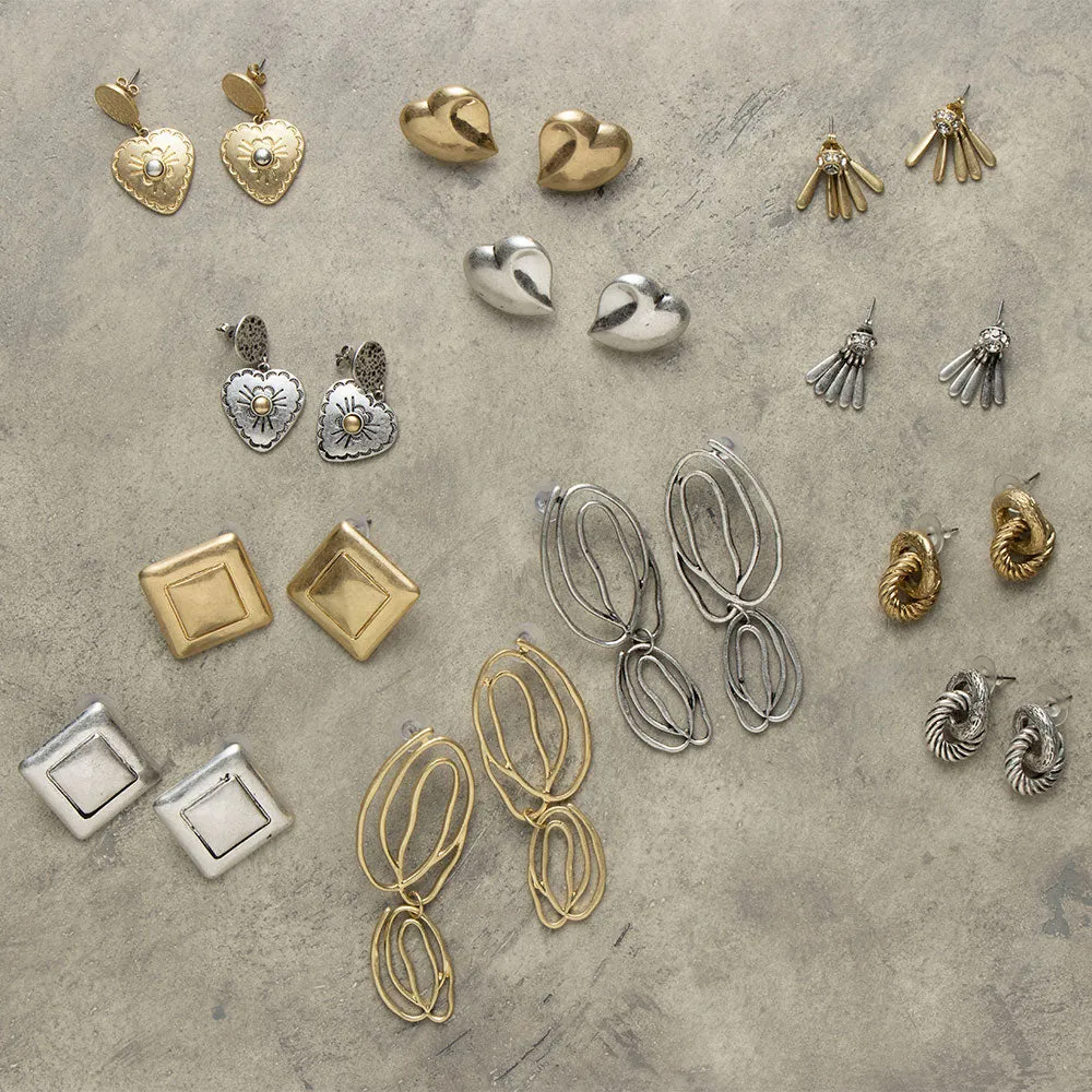 Irregular Swirl Drop Earrings