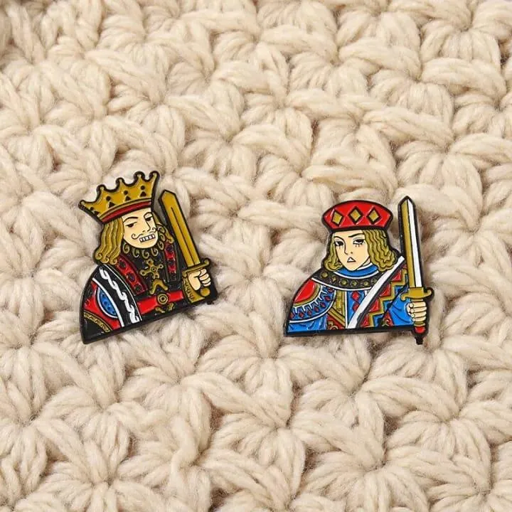 King and Queen Pins (Set Of 2)