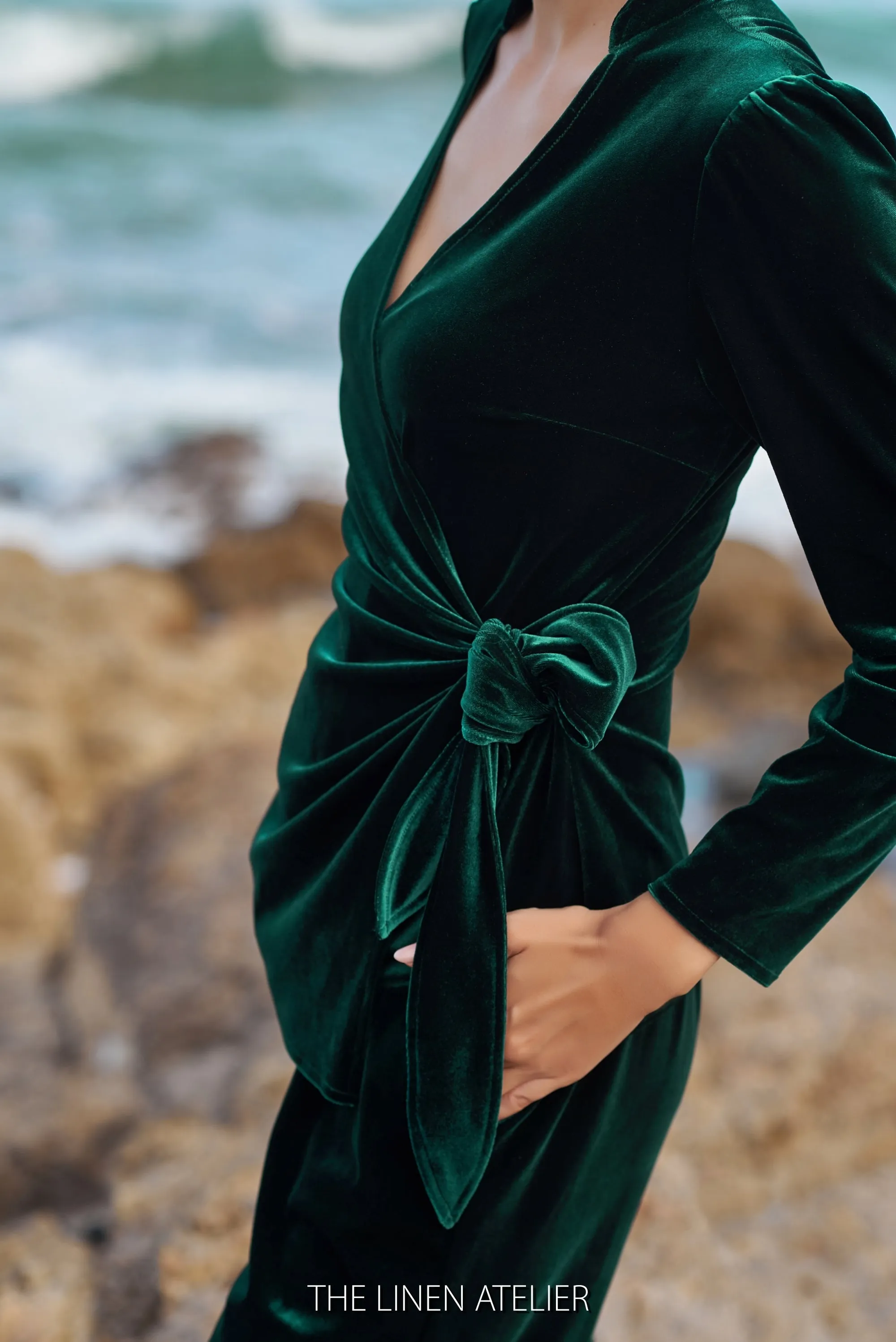 MAREN Velvet Wrap Top & Pants Set