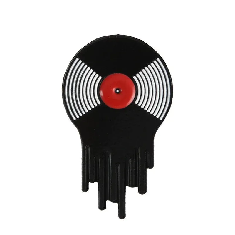 Musical Instrument Serie Enamel Pin Tape Piano Guitar Recorder Earphone Phonograph Music Brooch Lapel Badge Fashion Jewelry Gift