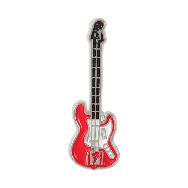Musical Instrument Serie Enamel Pin Tape Piano Guitar Recorder Earphone Phonograph Music Brooch Lapel Badge Fashion Jewelry Gift