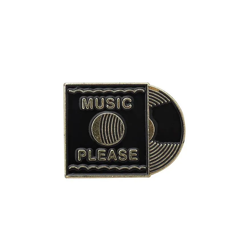 Musical Instrument Serie Enamel Pin Tape Piano Guitar Recorder Earphone Phonograph Music Brooch Lapel Badge Fashion Jewelry Gift