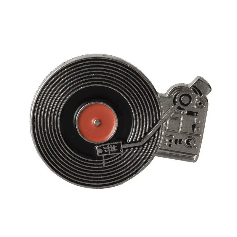 Musical Instrument Serie Enamel Pin Tape Piano Guitar Recorder Earphone Phonograph Music Brooch Lapel Badge Fashion Jewelry Gift