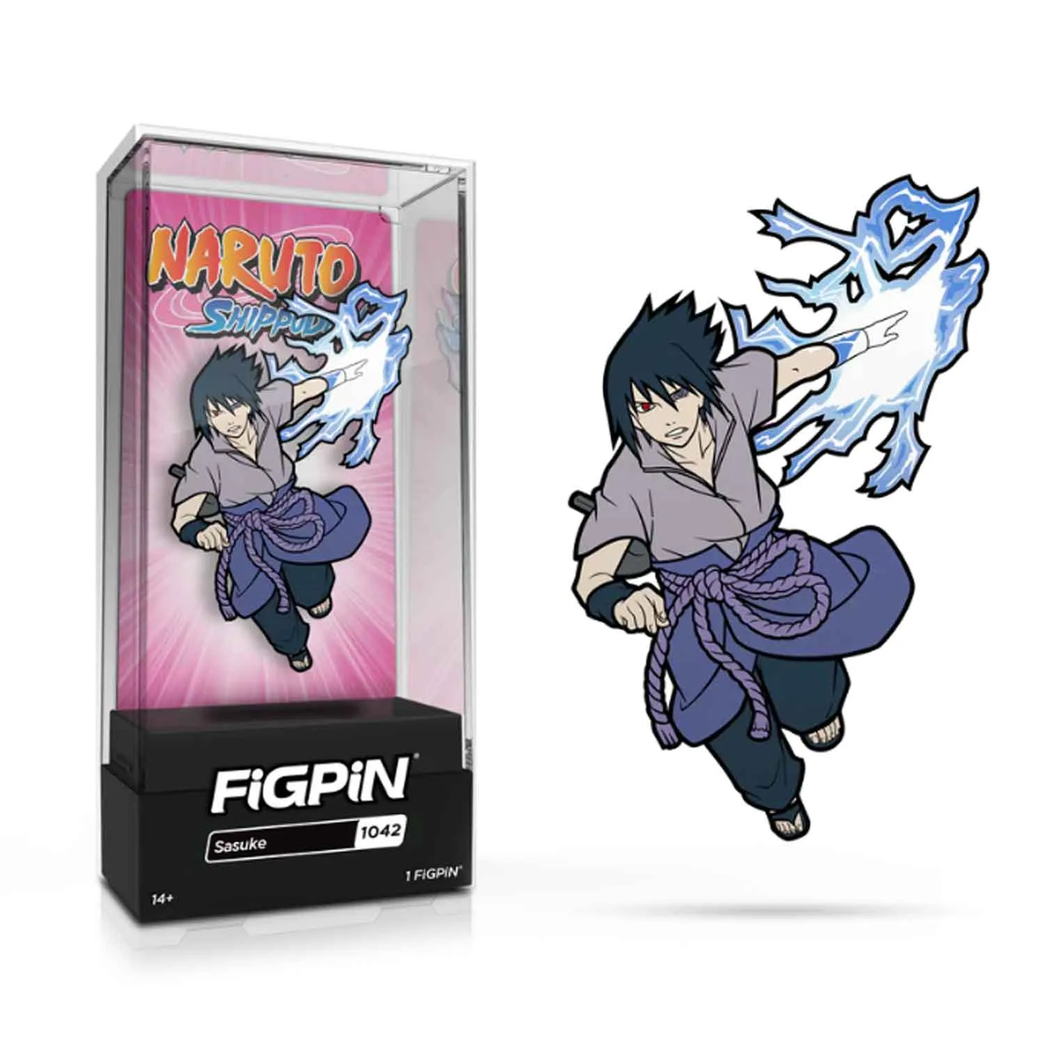 Naruto Shippuden Sasuke Uchiha FiGPiN #1042 Anime Enamel Pin