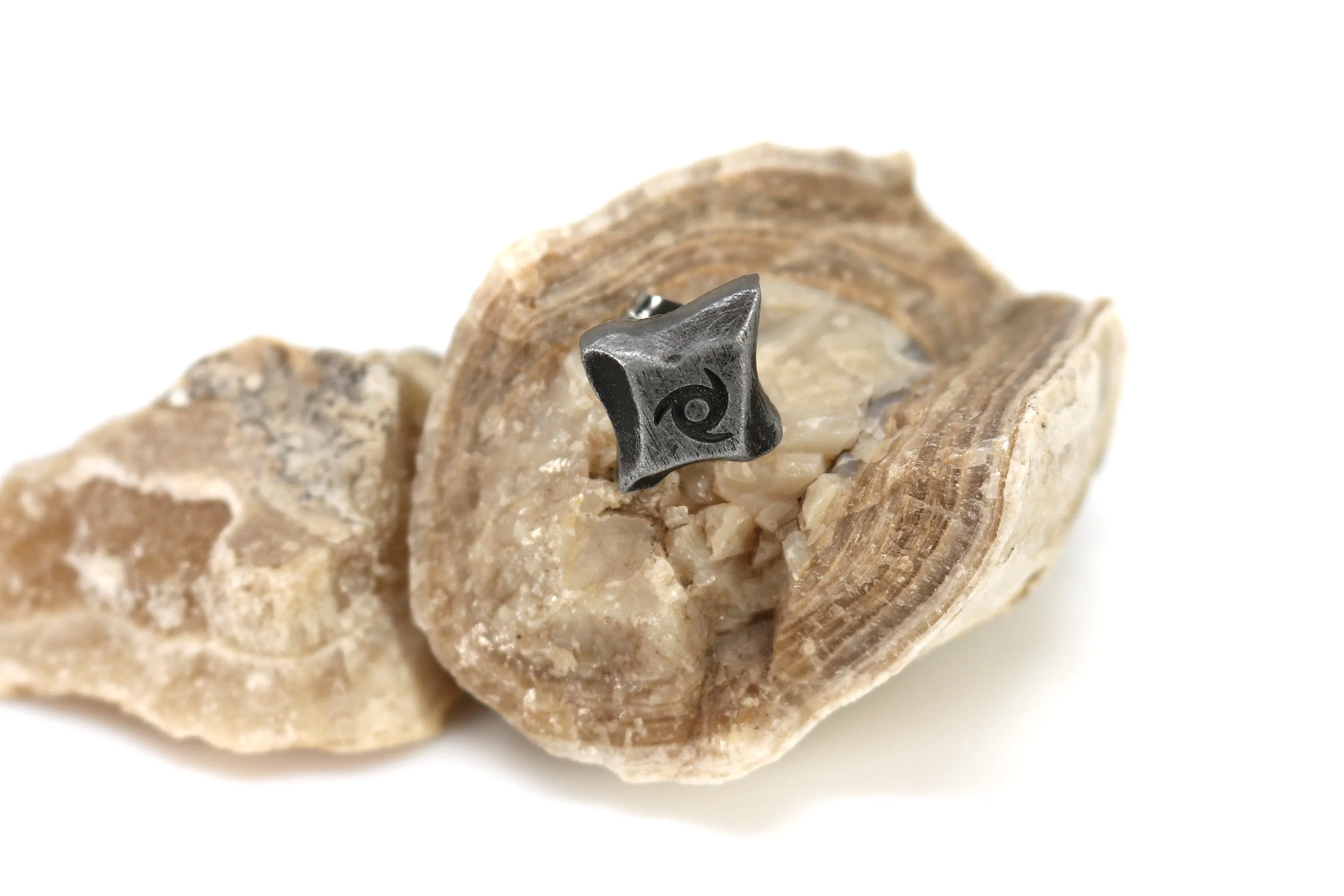 Ninja Job Icon Stainless Steel Studded Earrings Pair - FFXIV