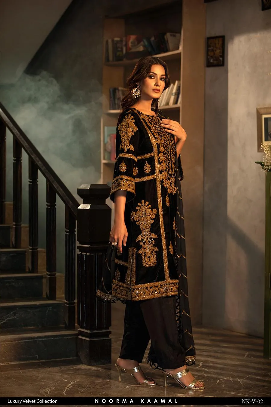 NOORMA KAMAL 3PC VELVET DRESS 02