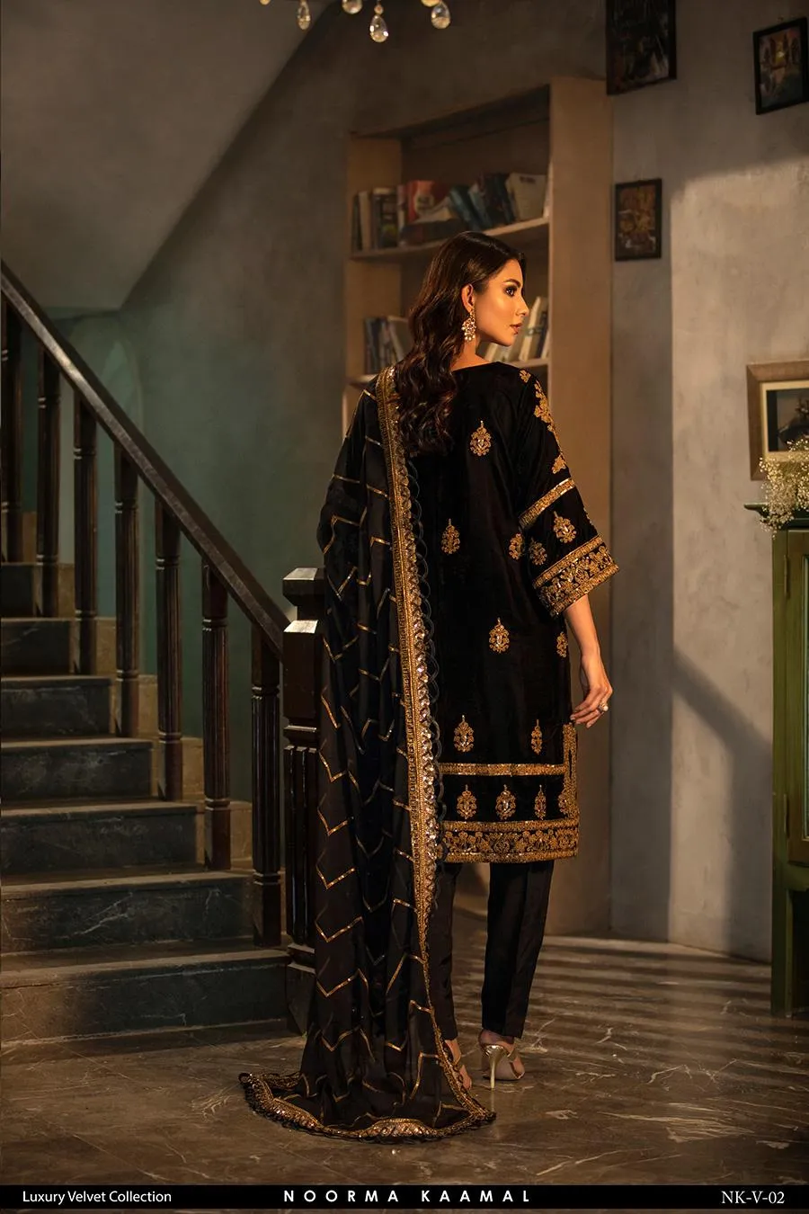 NOORMA KAMAL 3PC VELVET DRESS 02