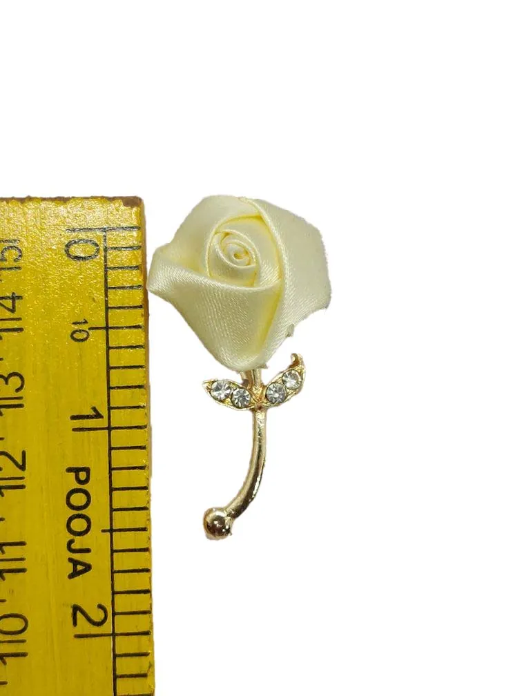 Pale Yellow Flower Designer Brooch
