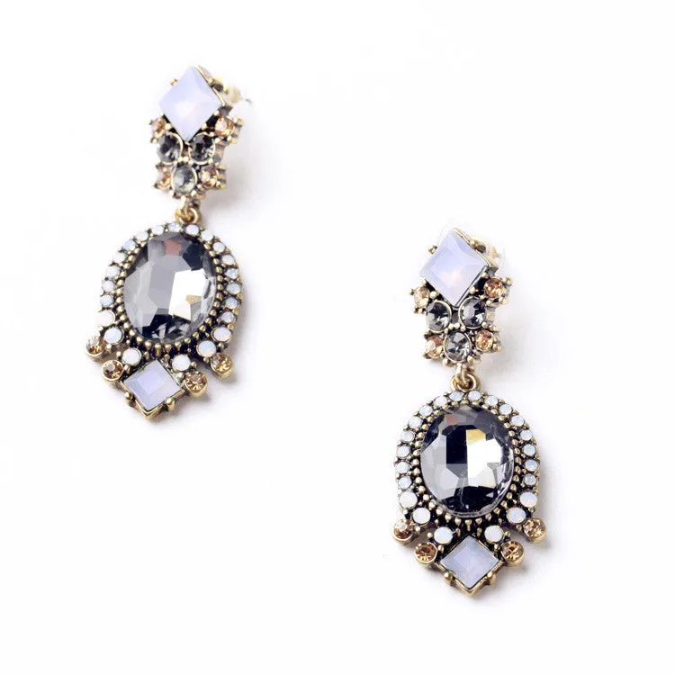 Party Luxury Cubic Zirconia Earrings Brinco Women Tide Clearly Brand Jewelry