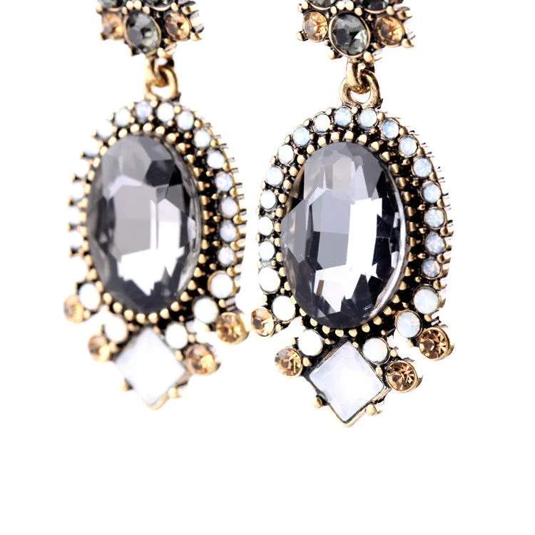 Party Luxury Cubic Zirconia Earrings Brinco Women Tide Clearly Brand Jewelry