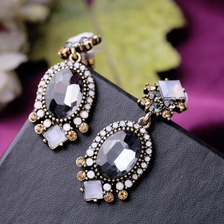 Party Luxury Cubic Zirconia Earrings Brinco Women Tide Clearly Brand Jewelry