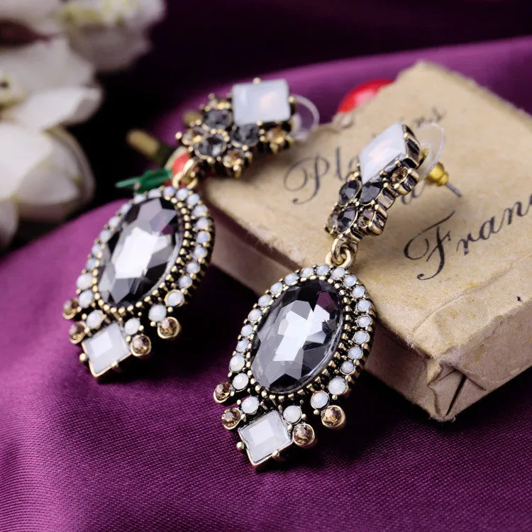 Party Luxury Cubic Zirconia Earrings Brinco Women Tide Clearly Brand Jewelry