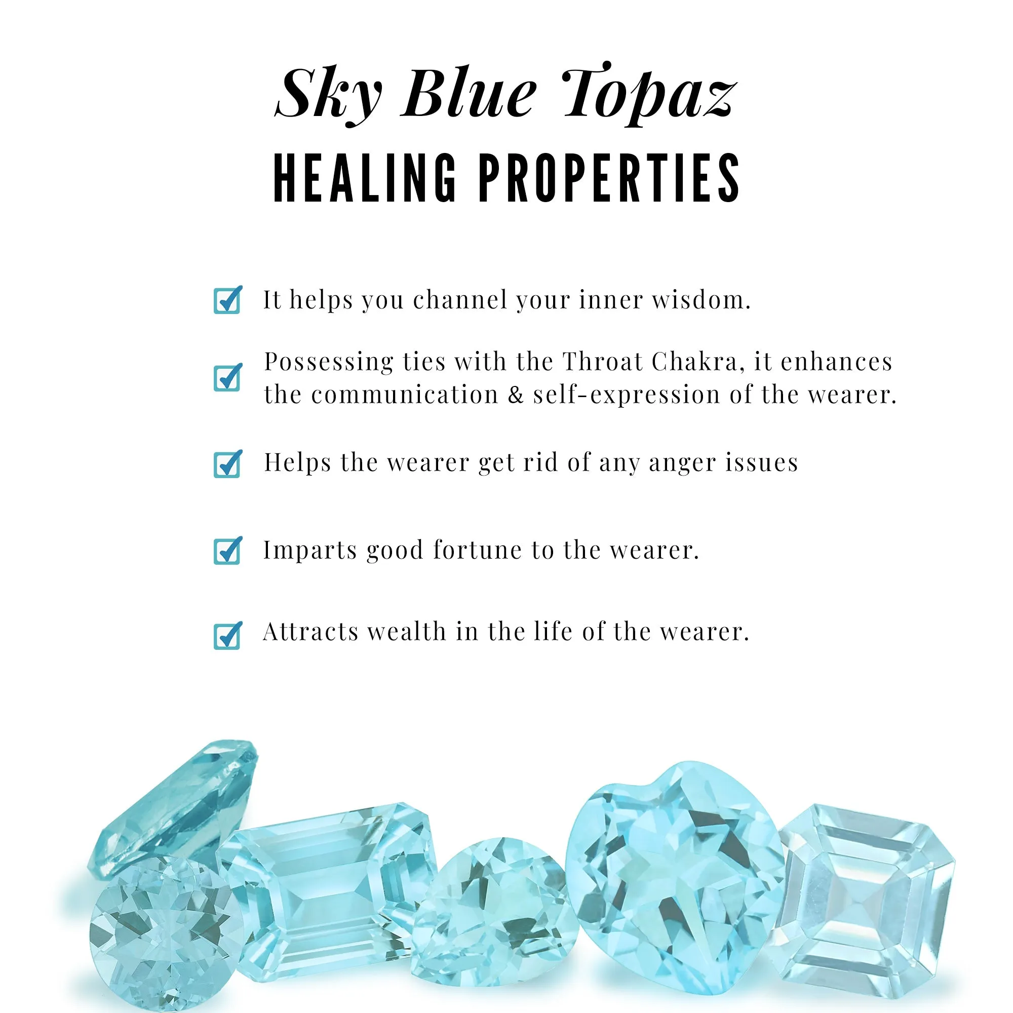 Pear Shape Sky Blue Topaz Solitaire Ring with Diamond in Split Shank