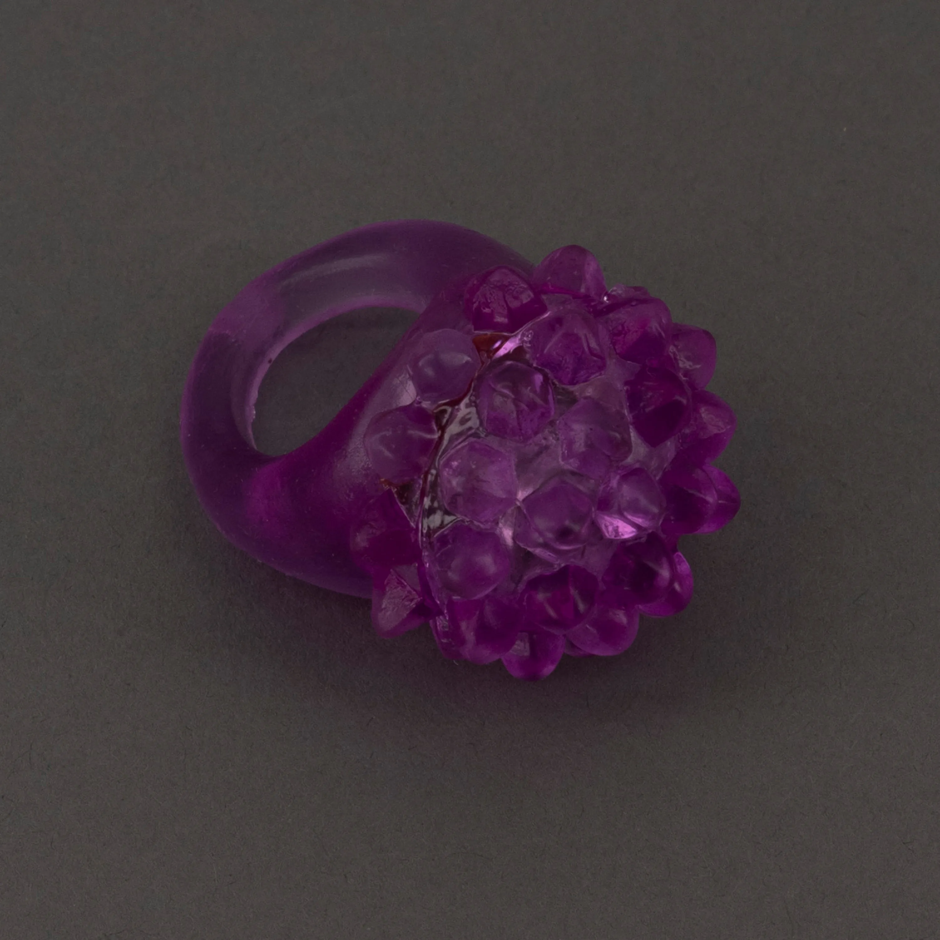 Purple LED Light Up Flashing Jelly Bumpy Rings - Pack of 96