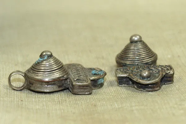 Round Silver Telsum with Bar from Ethiopia