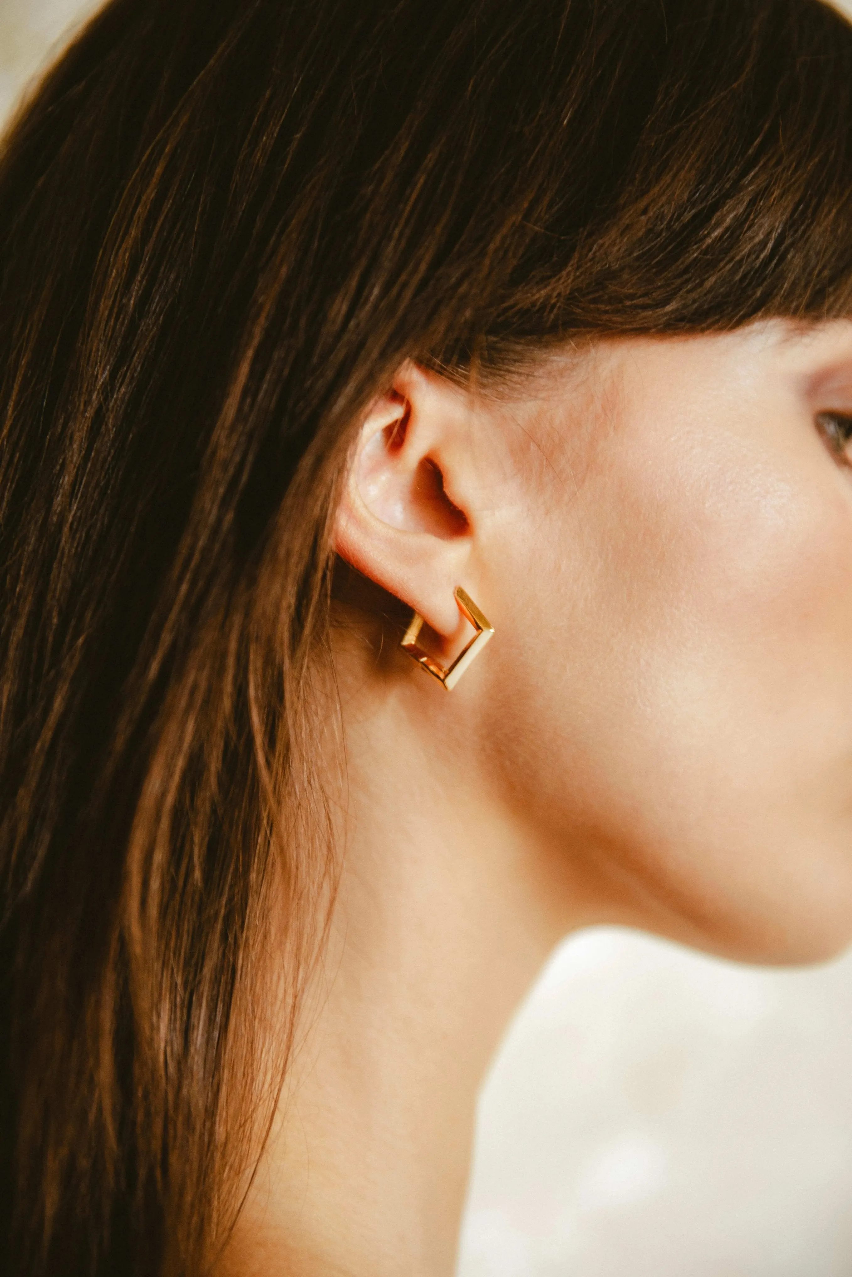 Sculptura square earrings