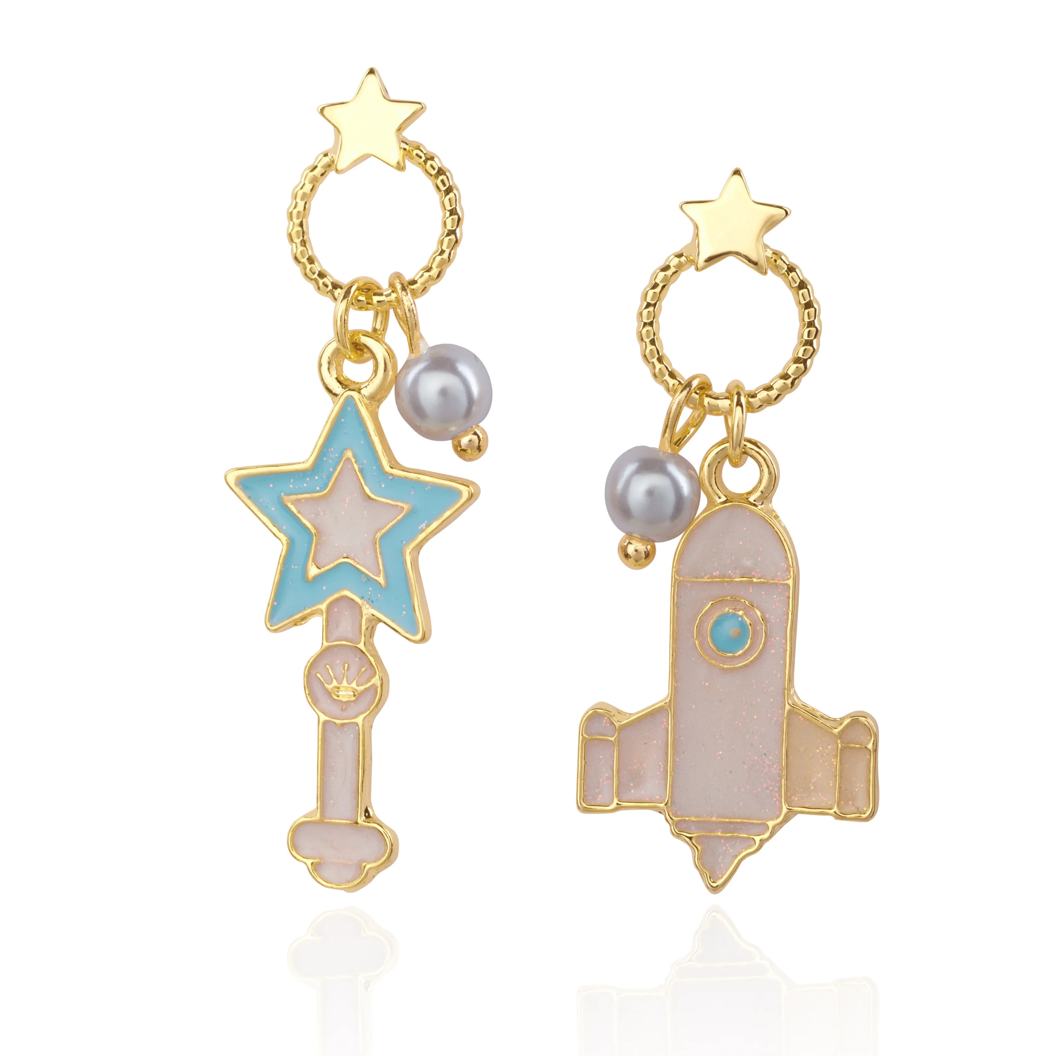 Space Explosion Cute Mismatch Earrings
