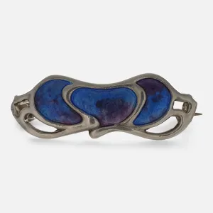 Sterling Silver and Enamel Brooch - Charles Horner - 1911