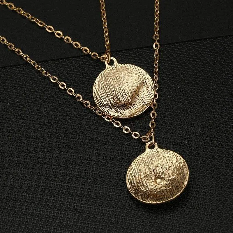 Tocona Vintage Antique Gold Star Moon Pendant Chokers Necklaces Multi Layer Charm Necklace Collar Boho Jewelry 6176 (gold)