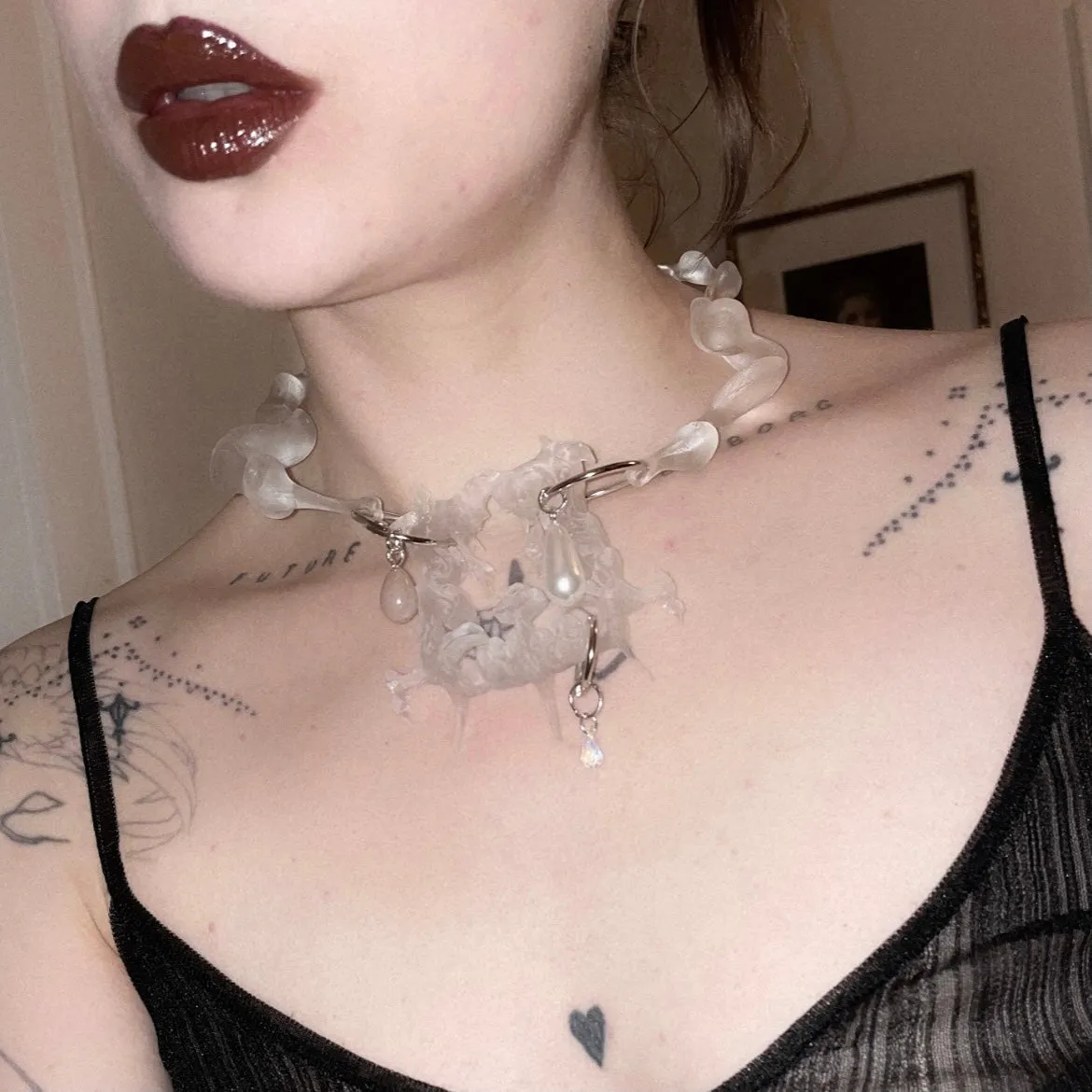 translucent adornment choker
