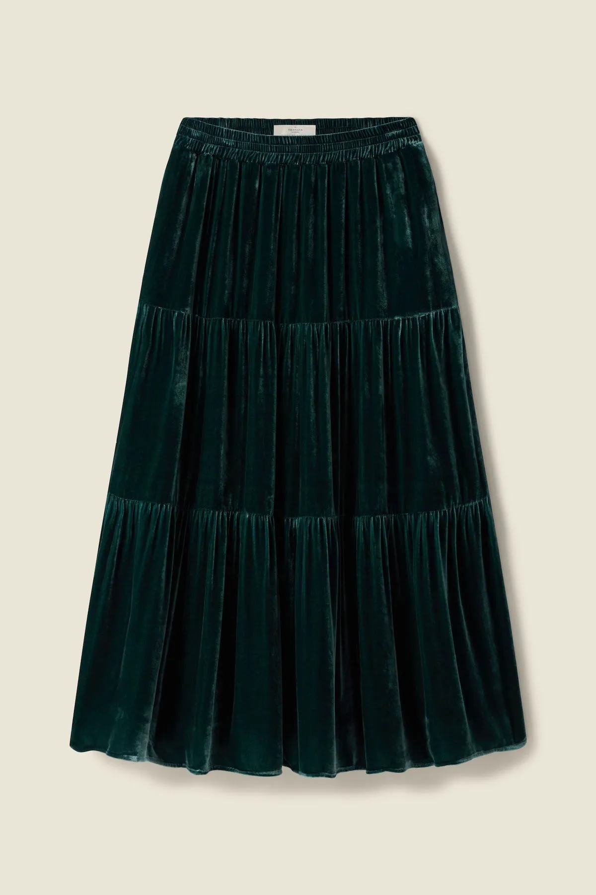 Trovata Makena "B" Skirt Ponderosa Silk Velvet