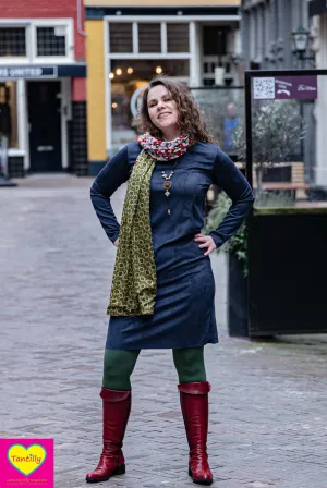 Velvet Sporty Dress - donker grijs