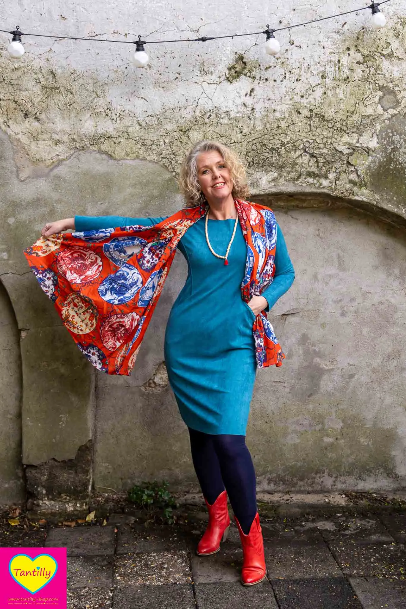 Velvet Sporty Dress - petrol