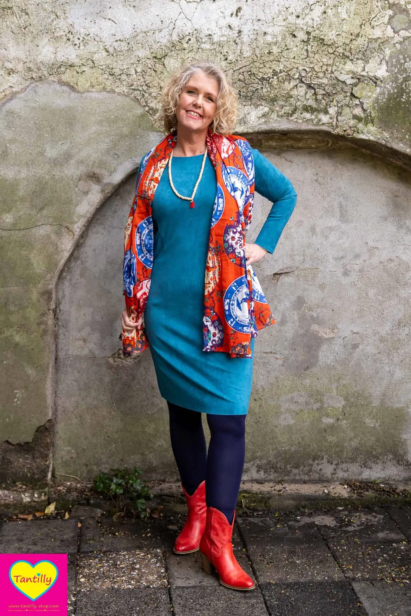 Velvet Sporty Dress - petrol